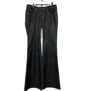 KARMEL & ALDEN LOW RISE INDIGO WASH FLARED LEG JEANS SIZE 27 